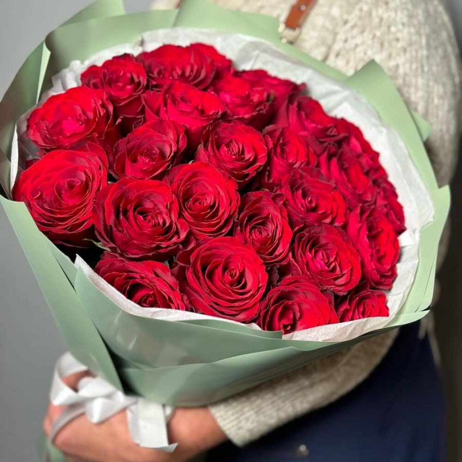 Красные розы от 21 шт