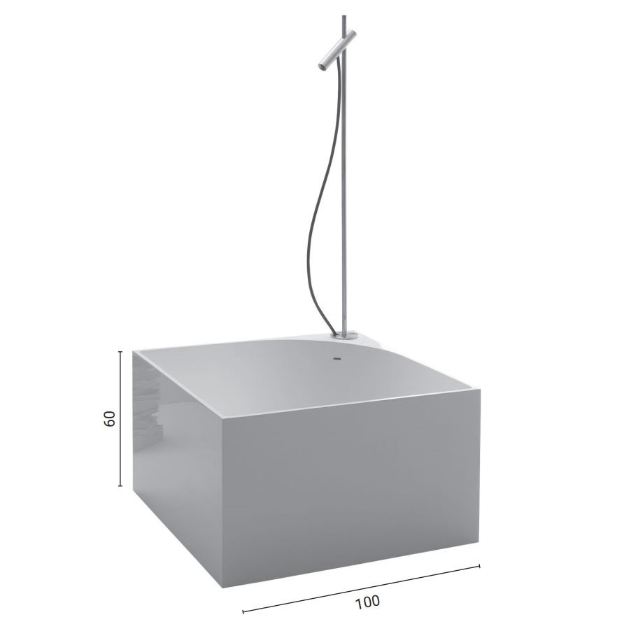 Изображение Ванна Nic Design Tub квадратная из керамики 100x100x60 014 234