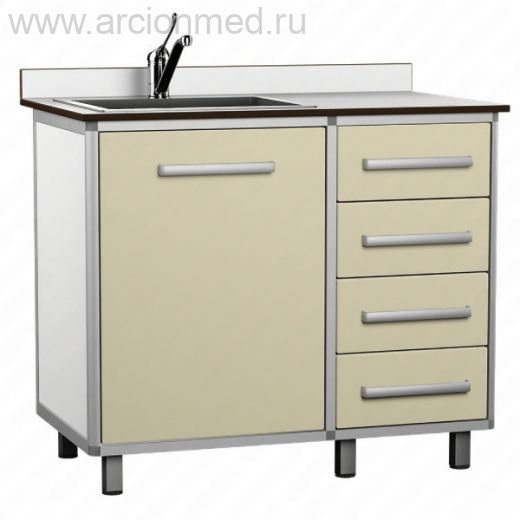 Стол лабораторный с мойкой А-СЛМ.02.01 ЭЛИТ