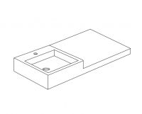 Раковина Nic Design Semplice 001 382 105х48 с отверстием под смеситель схема 1