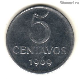 Бразилия 5 сентаво 1969