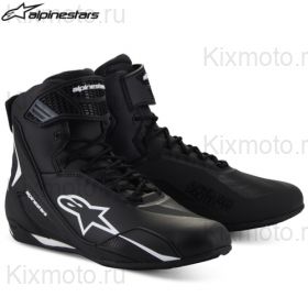 Мотоботинки Alpinestars Faster 4, чёрно-белые