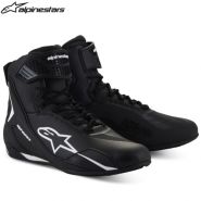 Мотоботинки Alpinestars Faster 4, чёрно-белые