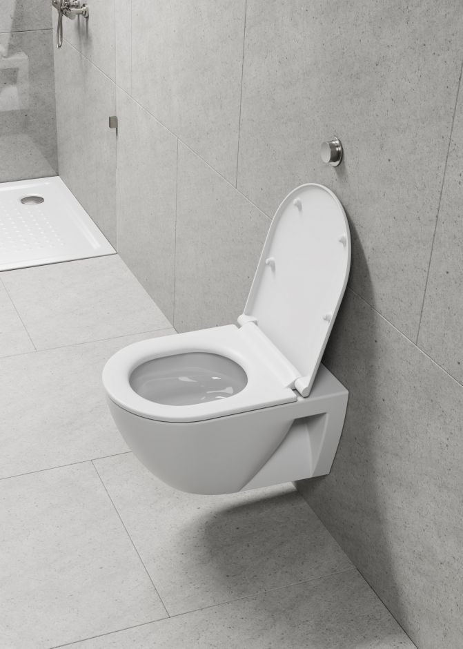 Подвесной унитаз безободковый GSI PURA ECO 880711 Swirlflush, белый глянцевый ФОТО