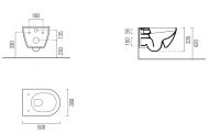 Подвесной унитаз GSI PURA 881615 Swirlflush, для крепежа FISR2, Ghiaccio Matte схема 5