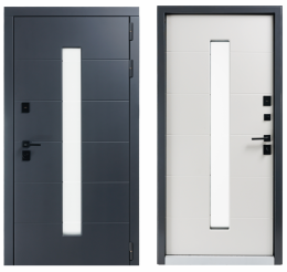 Входная дверь с терморазрывом Заводские Термо ПП Барнхаус - Белый ясень