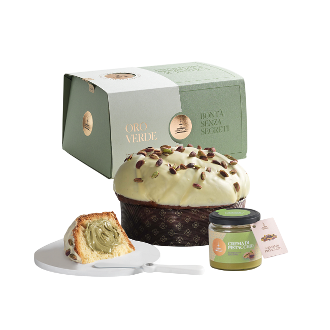 Панеттоне Зеленое золото 1000 г, Panettone Oro verde Fiasconaro 1000 g