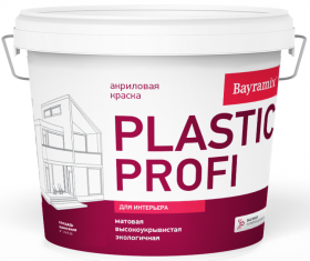 Краска для Стен и Потолков Bayramix Plastik Profi 9л Белая Пластичная Матовая.