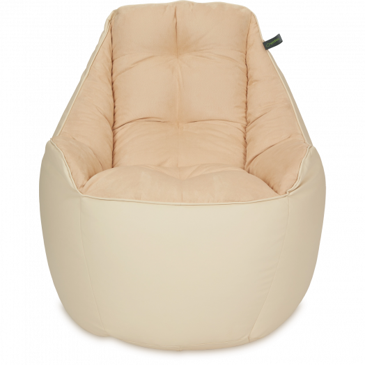 Кресло мешок Босс  Кожа Бежевый