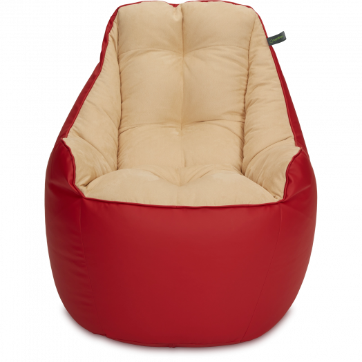 Кресло мешок Босс  Красный и бежевый