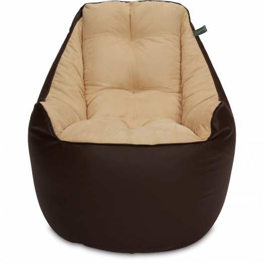 Кресло мешок Босс  Коричневый и бежевый