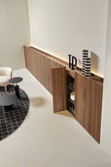 Колонна подвесная Antonio Lupi ALBO5236W.DX с LED подсветкой 1 дверка с топом NOCE CANALETTO схема 6