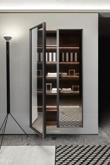 Колонна с внутренней LED подсветкой Antonio Lupi DC3990 2 дверки, 5 внутренних полок схема 3