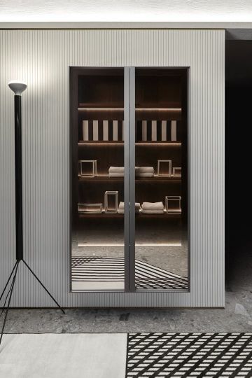 Колонна с внутренней LED подсветкой Antonio Lupi DC3990 2 дверки, 5 внутренних полок схема 4