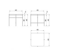 Столик для ванной комнаты Antonio Lupi PAESAGGI SOSPESI PSG5 схема 3