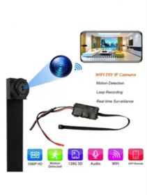 Мини камера co cвeтoдиодaми (шлейф) WiFi / IP с аккумулятором