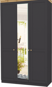 Лиана-1 Шкаф 3-х створчатый (ш1446*г540*в2210мм) Дуб Крафт Золотой/Графит