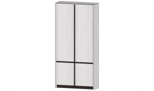 Бостон Шкаф ШК-02 (ш996*г360*в2100мм) Анкор светлый/венге