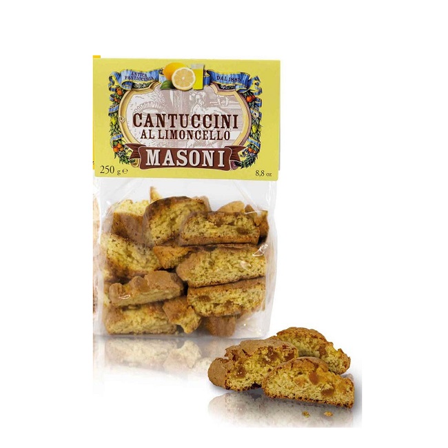 Печенье Кантуччини Лимончелло Masoni, 250 г; Cantuccini Limoncello  250 g