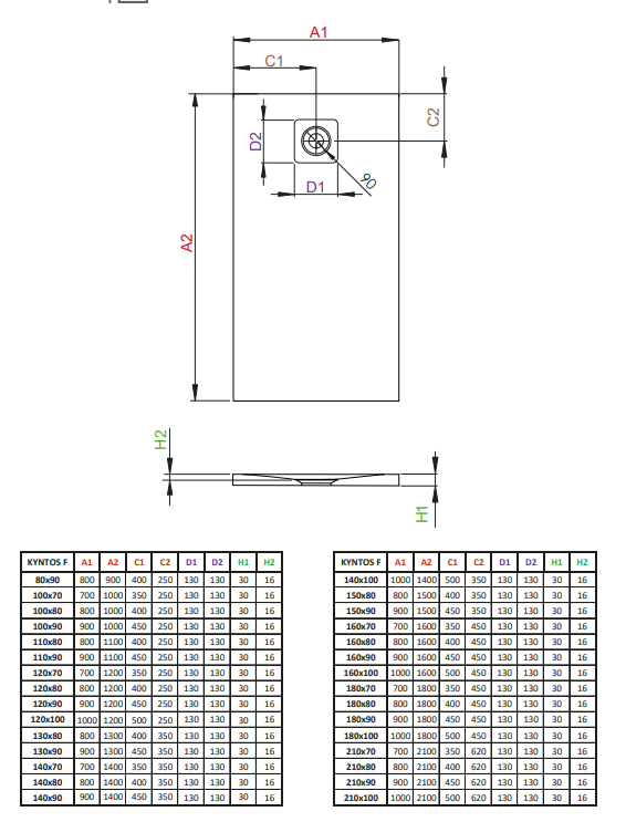 Душевой поддон Radaway Kyntos HKF цвет антрацит ФОТО