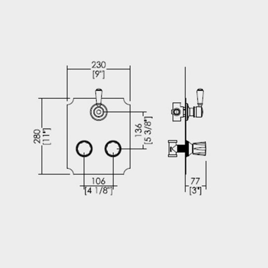 Смеситель для душа Devon&Devon Morris DDMR348 схема 2