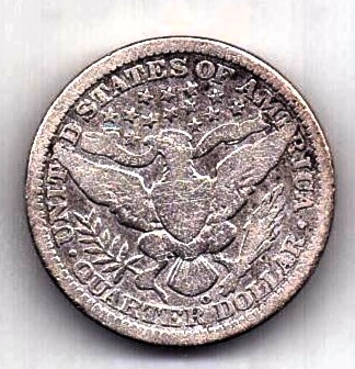 1/4 доллара 1908 США О Орлеан Редкость XF