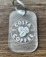 Прямоугольный акриловый брелок с логотипом