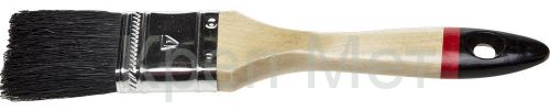 STAYER UNIVERSAL-EURO, 38 мм, 1.5″, чёрная натуральная щетина, деревянная ручка, все виды ЛКМ, плоская кисть (01022-038)