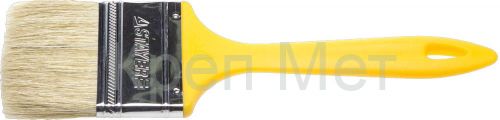 STAYER UNIVERSAL, 63 мм, 2,5″, светлая натуральная щетина, пластмассовая ручка, все виды ЛКМ, плоская кисть (0107-63)