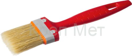 ЗУБР УНИВЕРСАЛ, 50 мм, 2″, светлая натуральная щетина, пластмассовая ручка, все виды ЛКМ, плоская кисть (01015-050)