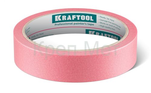 KRAFTOOL #200 Delicate 25 мм х 30 м, для деликатных и недавно окрашенных поверхностей, малярная лента (12102-25)