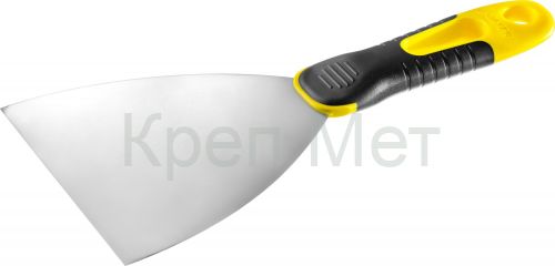 STAYER PROFlat, 120 мм, х-образное профилированное полотно, облегченная двухкомпонентная ручка, нержавеющий шпатель, Professional (10045-12)