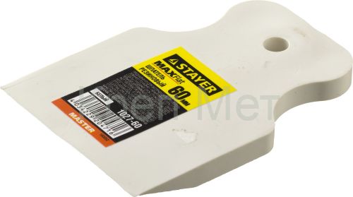 STAYER MAXFlat, 60 мм, для затирки швов эластичный, белый, резиновый шпатель (1027-60)