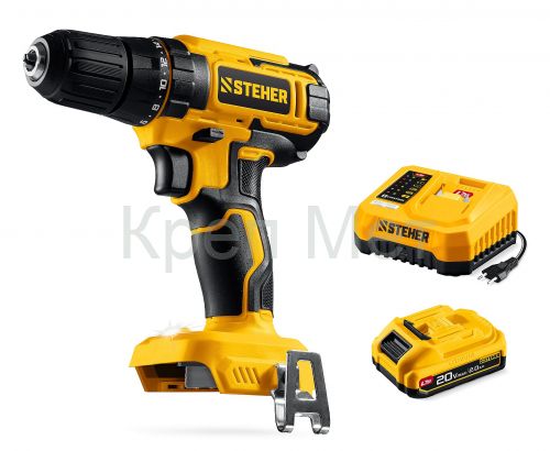 STEHER 20 В, 40 Н·м, 1 АКБ LMS (2 А·ч), дрель-шуруповерт (CD-40-21)