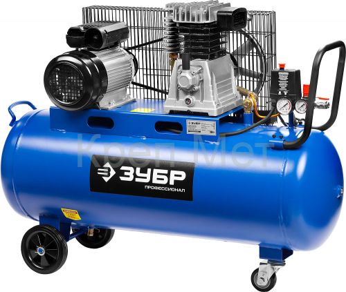 ЗУБР 440 л/мин, 100 л, 2200 Вт, ременной масляный компрессор, Профессионал (ЗКПМ-440-100-Р-2.2)