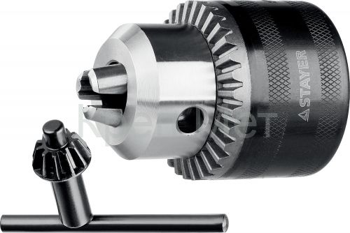 STAYER 10 мм, 1/2″, ударный сверлильный патрон с ключом для дрели, Professional (29055-10-1/2)