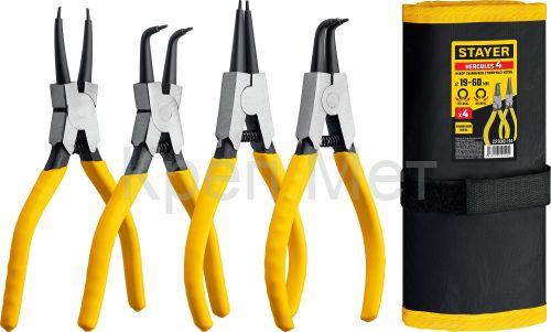 STAYER Hercules-4, 4 шт, 160 мм, набор съемников стопорных колец (22830-H4)