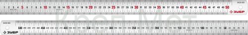 ЗУБР Про-50, длина 0.50 м, усиленная нержавеющая линейка, Профессионал (34280-050)