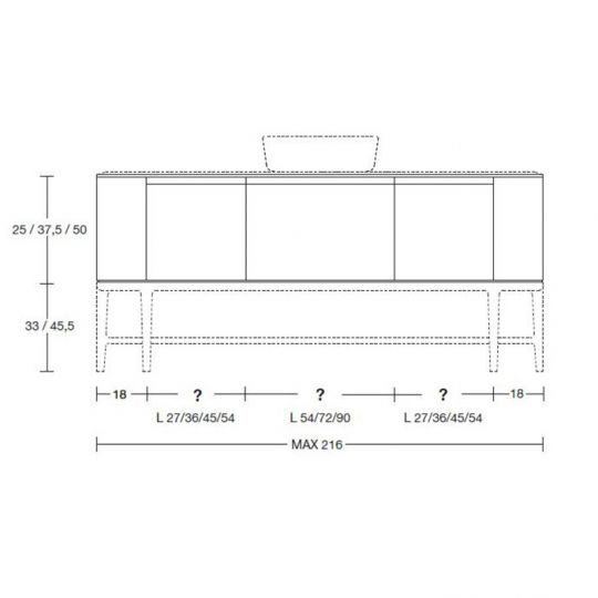 Модульный комплект мебели Antonio Lupi ILBagno схема 5