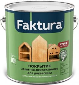 Защитный Состав для Древесины Faktura 2.5л Золотой Дуб с Ионами Серебра и Льняным Масло для Внутренних и Наружных Работ / Фактура.