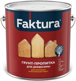 Грунт-Пропитка для Дерева Faktura 9л Бесцветная с Защитой от Биопоражений на Органической Основе / Фактура.*