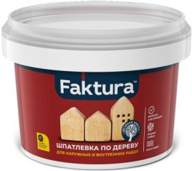 Шпатлевка по Дереву Faktura 0.8кг Дуб, Акриловая для Наружных и Внутренних Работ / Фактура*