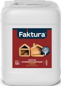 Огнебиозащитный Состав Faktura 5л для Древесины 1-я Группа Бесцветный Биозащита до15 Лет / Фактура