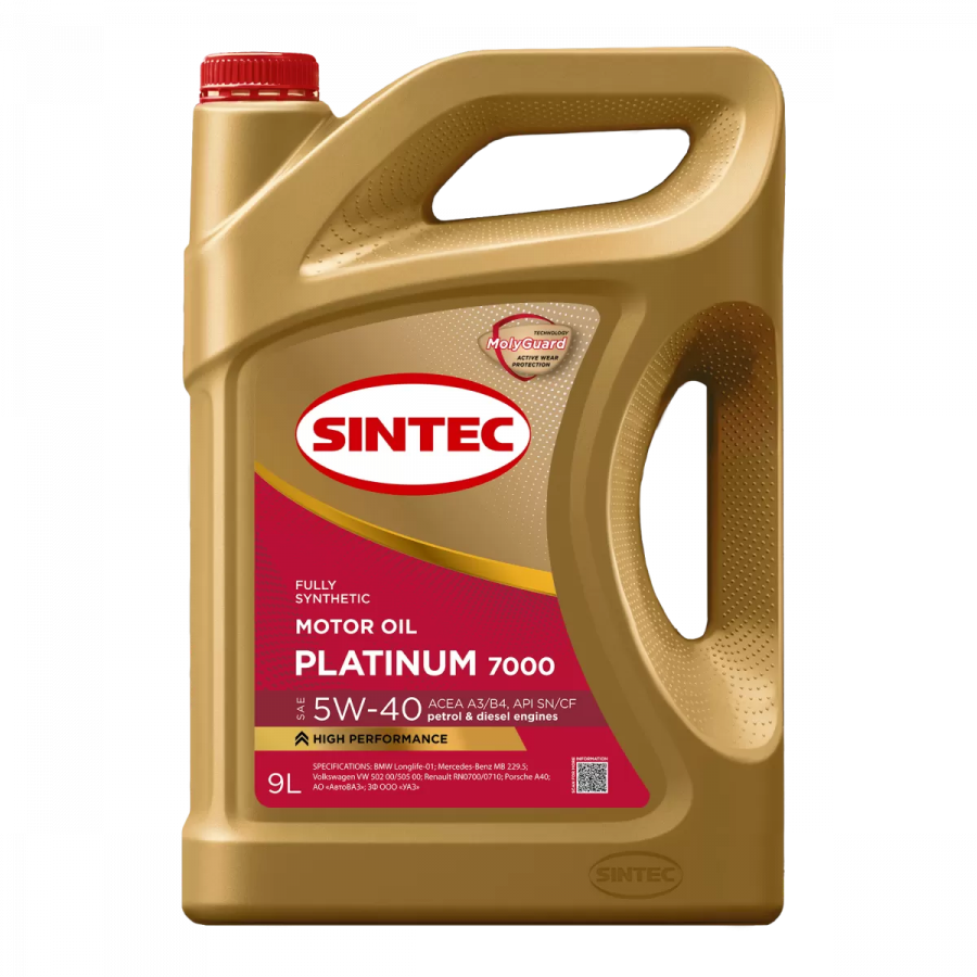 Sintec Platinum 7000 5W-40 A3/B4 SN/CF, 9л