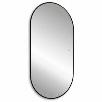 Зеркало ABBER Kontur AG6302SCB с подсветкой, бесконтактный выключатель, диммер, черный схема 1