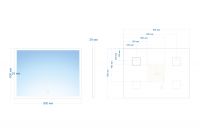 Зеркало ABBER See AG6107S-0.8 с подсветкой, сенсорный выключатель, диммер схема 3