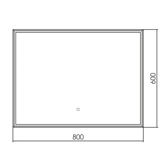 Зеркало ABBER See AG6108SL-0.8 с подсветкой, сенсорный выключатель, диммер схема 2