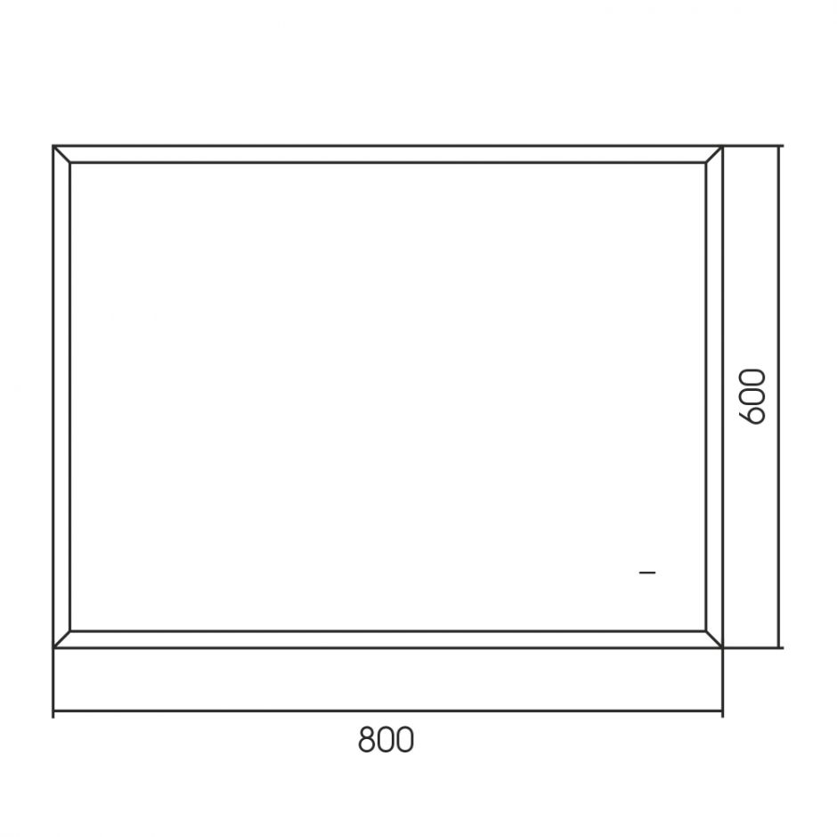 Зеркало ABBER See AG6110SCL-0.8 с подсветкой, бесконтактный выключатель, диммер, черный ФОТО