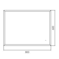 Зеркало ABBER See AG6110SCL-0.8 с подсветкой, бесконтактный выключатель, диммер, черный схема 2