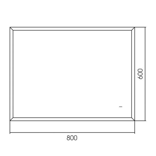 Зеркало ABBER See AG6110SCL-0.8 с подсветкой, бесконтактный выключатель, диммер, черный схема 2